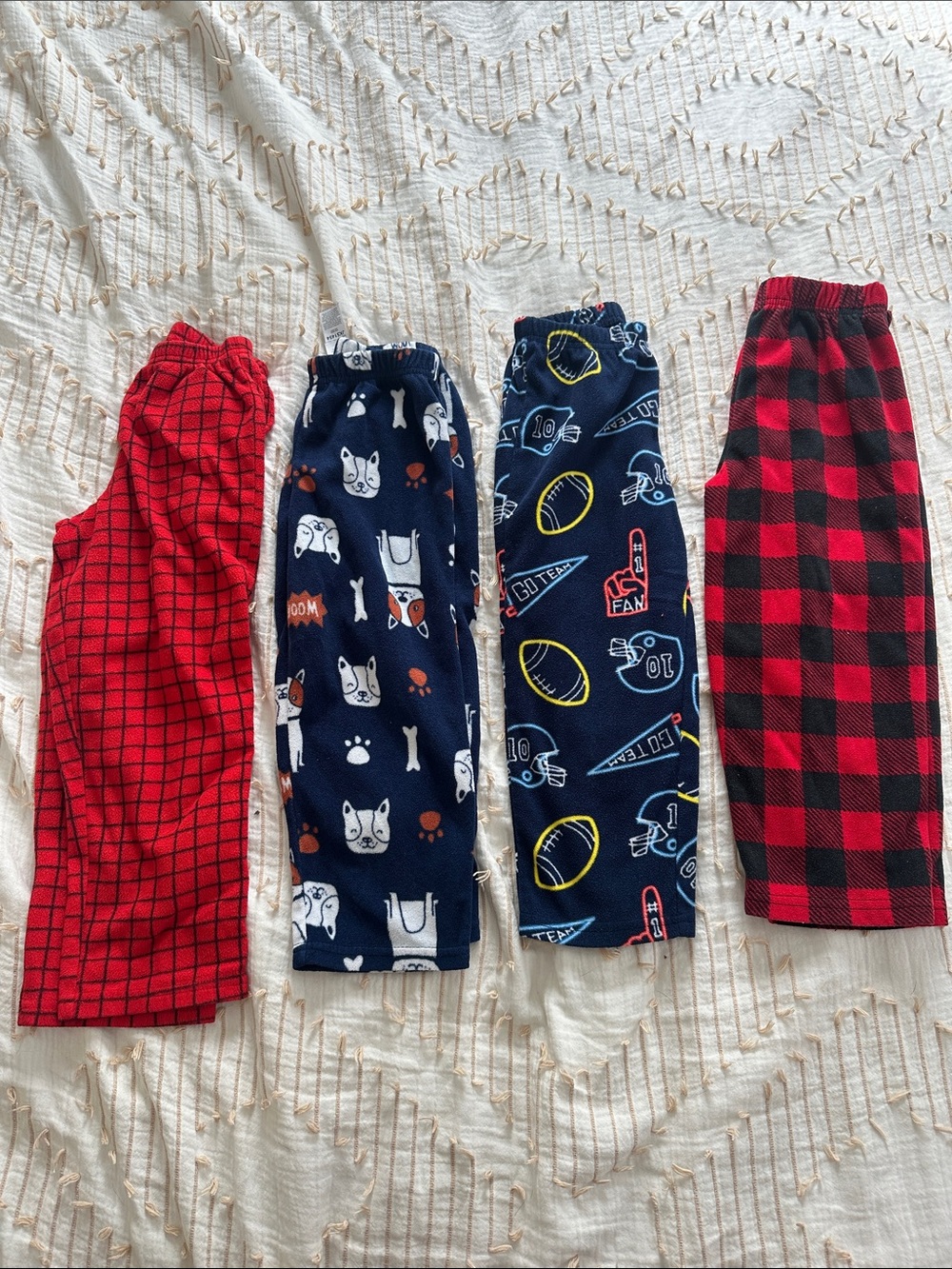 Carter's Kids 4-Pack Pajama Bottoms in Red & Navy Prints
